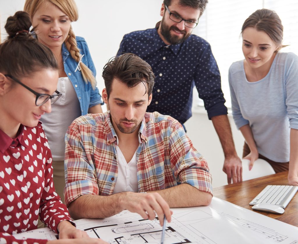 Brainstorming in the architects office